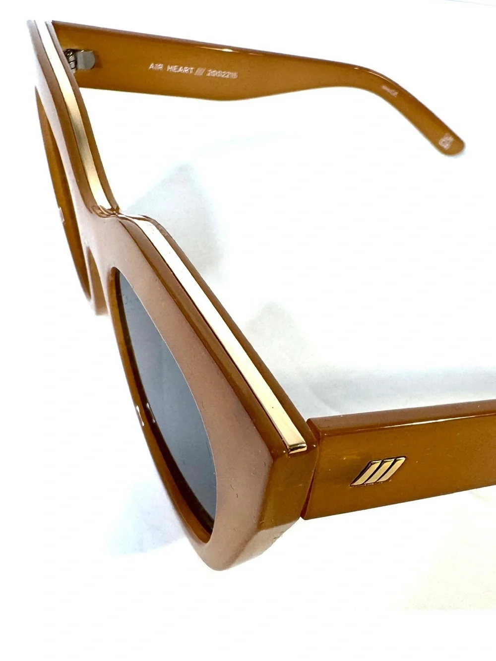 LE SPECS Air Heart Cat Eye Sunglasses Caramel With Gold